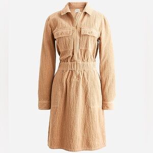 J. Crew Zip-front cinched dress in corduroy - size 14 great condition